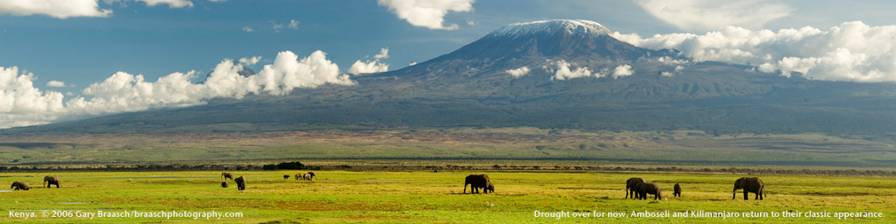 Kilimarjaro seen from Amboseli plains