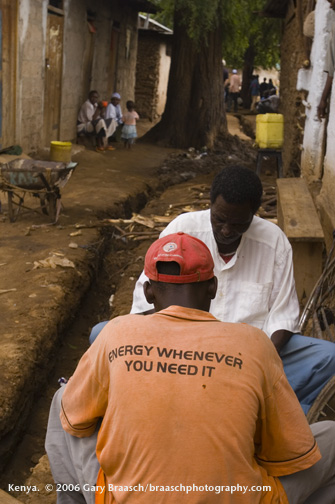 Game players, Garissa Kenya riverside suburb of Mororo