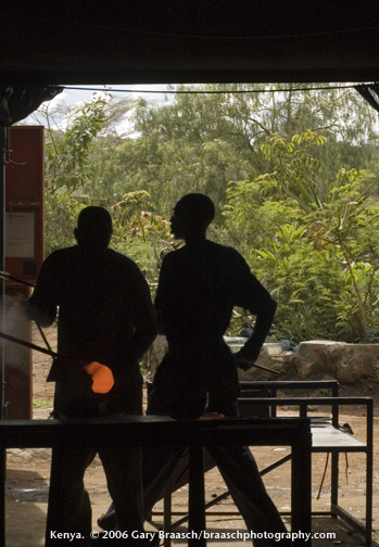 Glass workers at Kitengela Glass