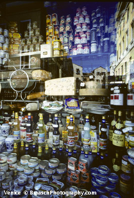 Venice Italy Cheese. Canned goods. Condiments. Ingredients. 